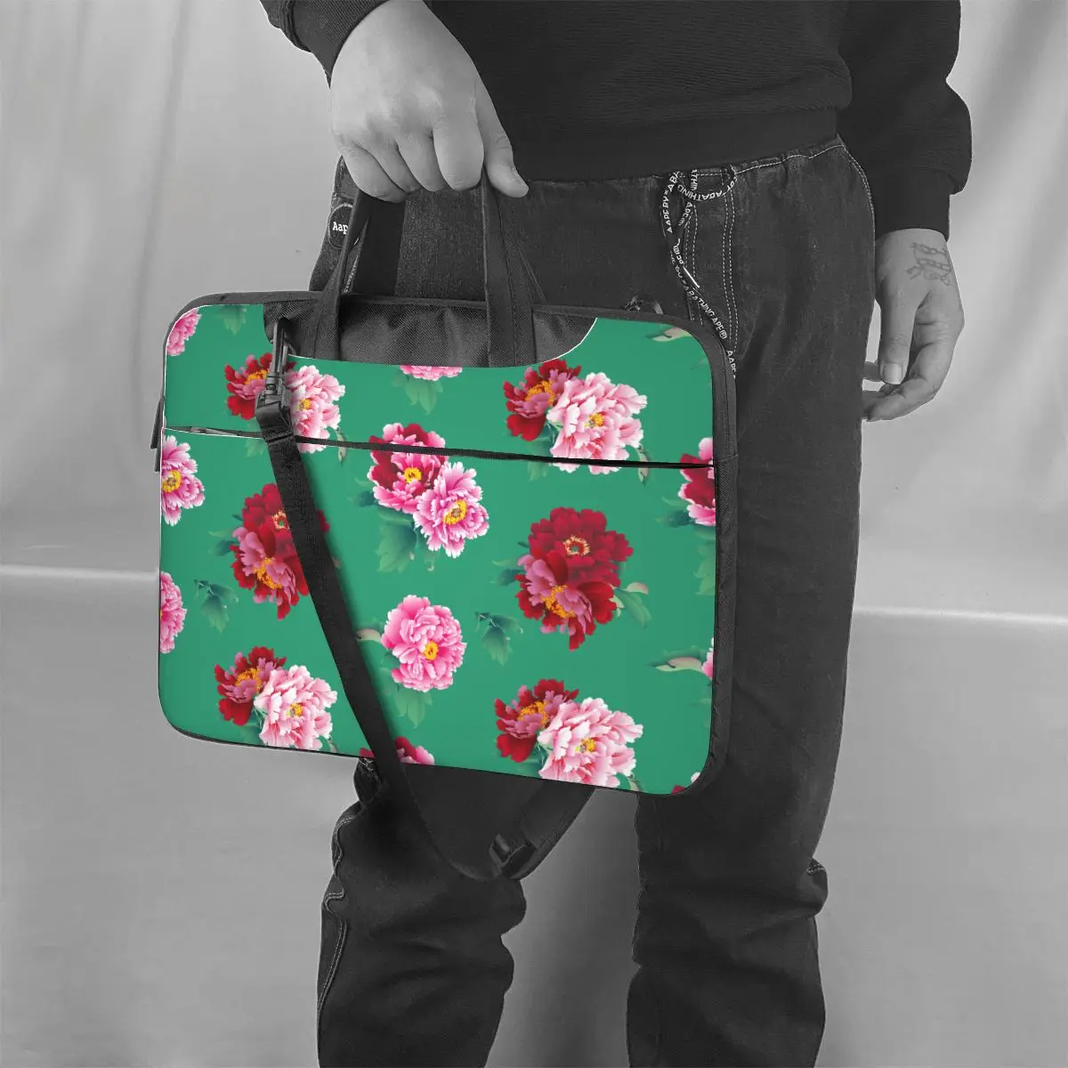 Сумка для ноутбука чехол Северо-восточного большого цветка розовая сумка Rose13 14 15