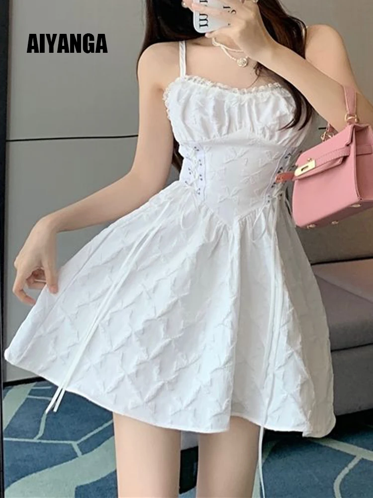 

Женское платье с бантом, черное платье-мини на тонких бретельках, без рукавов, с принтом в готическом стиле, лето 2022