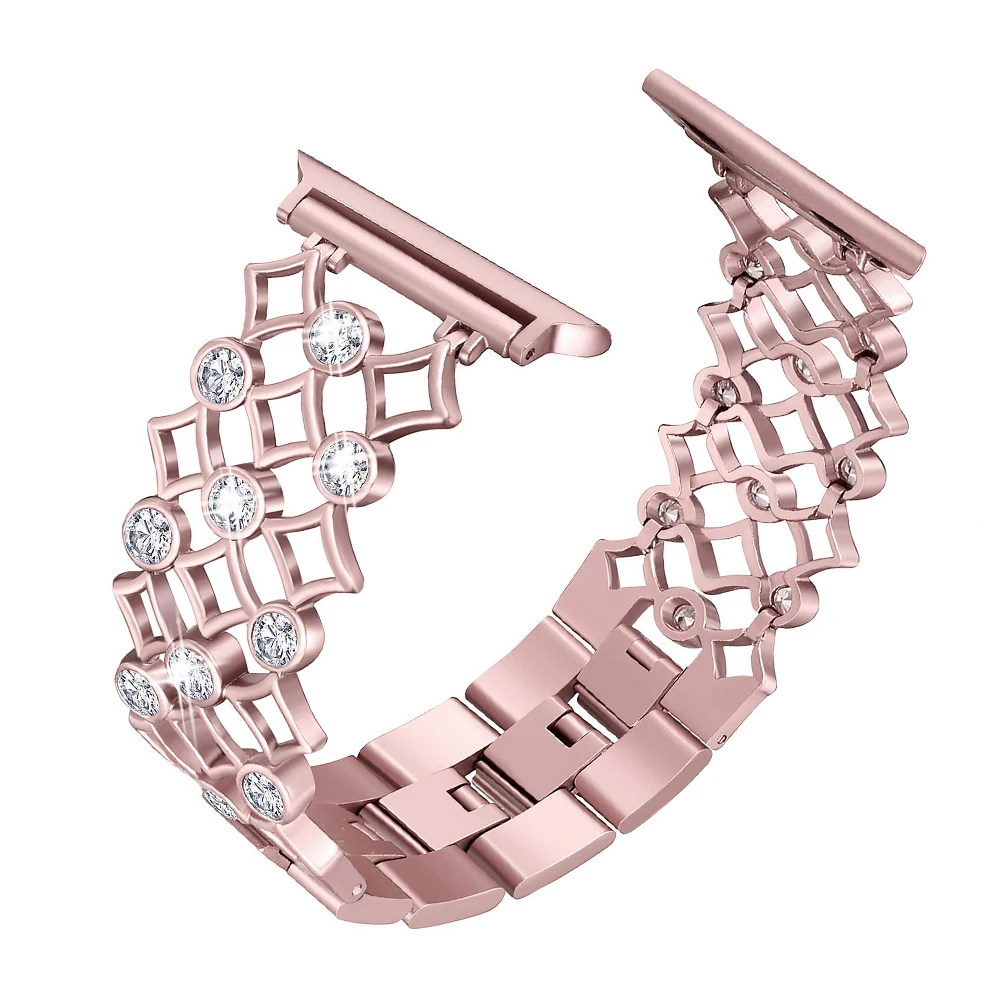 

Fhx-18v Women Bling Diamond Bracelet for Apple Watch Band Series 7 6 SE 5 4 3 Strap for iWatch 40mm 44mm 38mm 42mm Metal Belt