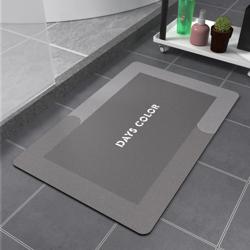 

2022 Bathroom Accessories Quick Drying Bath Mat Shower Rug Entrance Doormat Toilet Carpet Super Absorbent Non Slip Mat