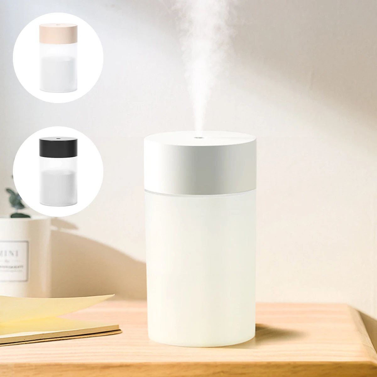 

Ultrasonic Air Humidifier 260ML Mini LED Lamp USB Essential Oil Diffuser Car Purifier Aroma Anion Mist Maker With Romantic Light
