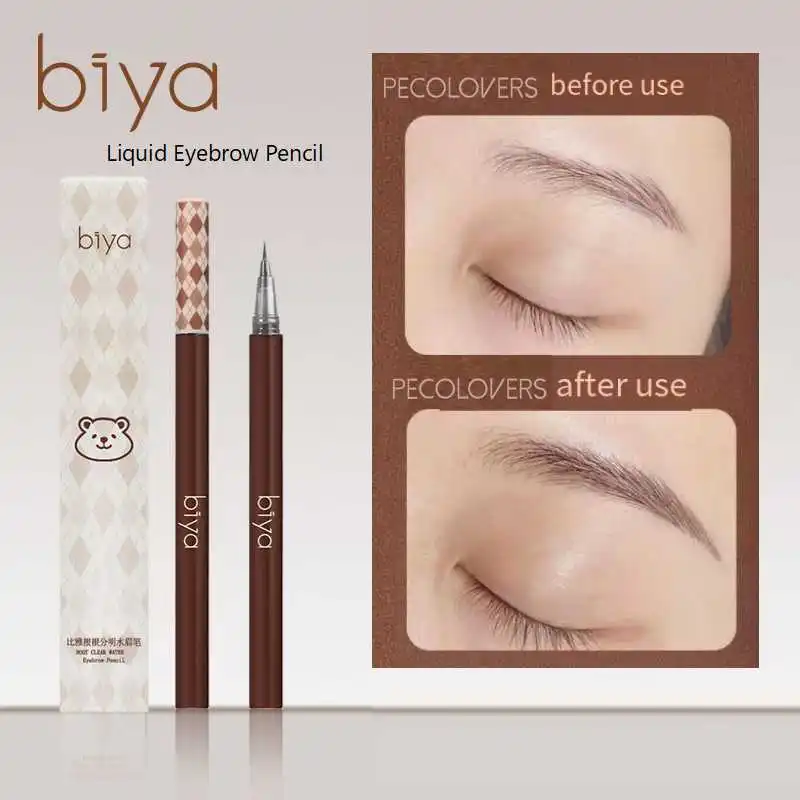 

Liquid Eyebrow Pencil Ultra Thin Head Waterproof Eyebrow Pen Sweat-proof and Colorfast Lazy Thrush Easy To Wear Makeup