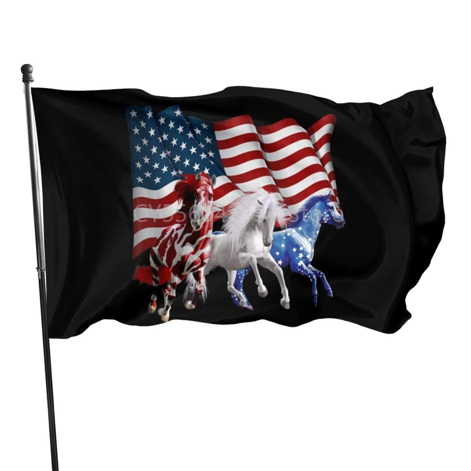 

American Flag Patriotic Horse flag Home Decoration Outdoor Decor Polyester Banners and Flags 90x150cm 120x180cm