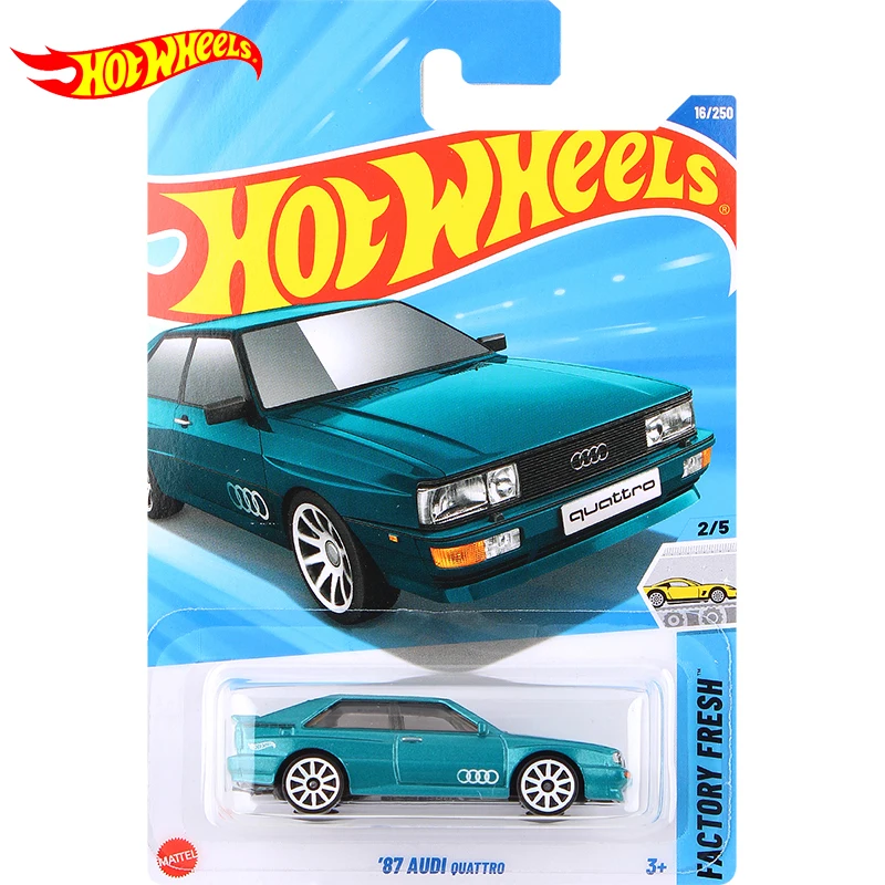 Оригинальный автомобиль Hot Wheels 87 Audi Quattro игрушки для мальчиков 1/64 литая под