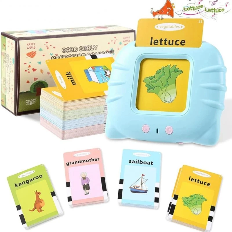 

112 Educational Learning Talking Flash Cards Kindergarten Kids English Language Electronic Audio Book Learn English Words Toys