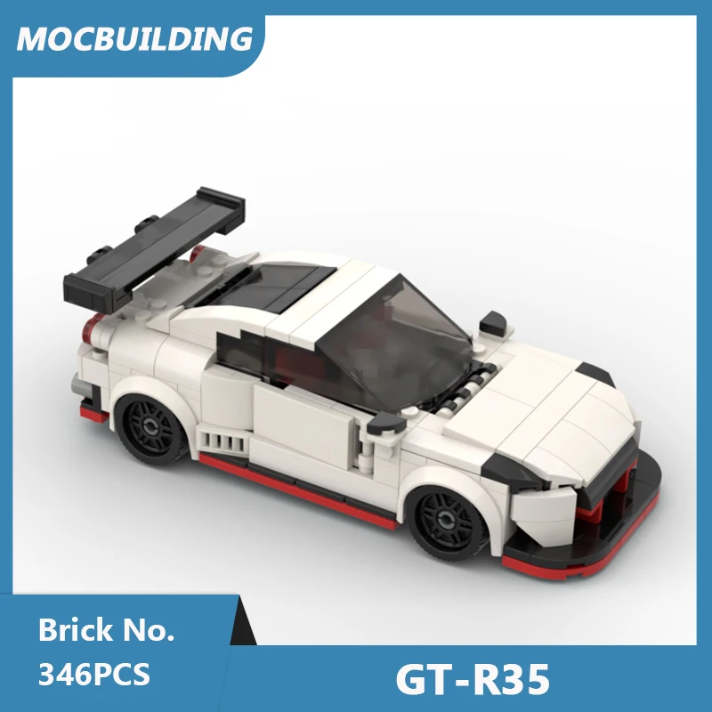 

MOC Building Blocks GT-R35 Super Cars Model DIY Assembled Bricks White Racing City Vehicle Children Toys Gifts 346PCS