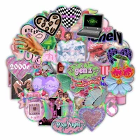 american retro laser sticker girl wind leopard print love korean wind diy mobile phone helmet laptop car refrigerator girl toys