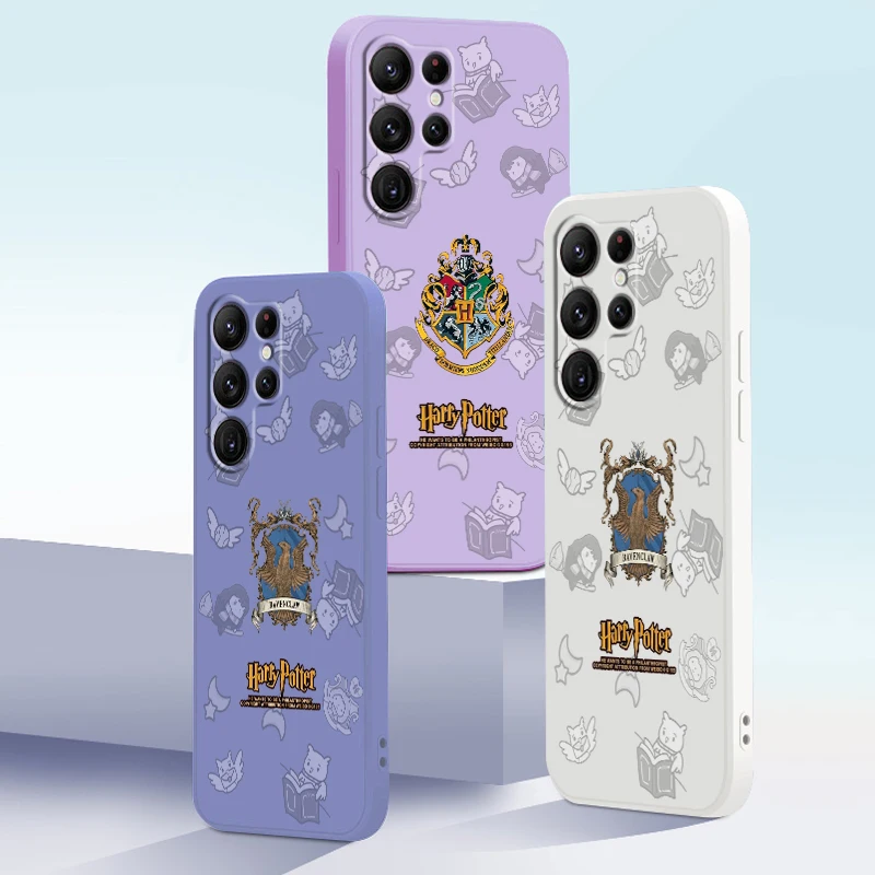 

Logo Potters Wand Harries Art Phone Case For Samsung Galaxy S22 S21 S20 FE S10 Note 20 10 Plus Lite Ultra 5G Liquid Rope Cover