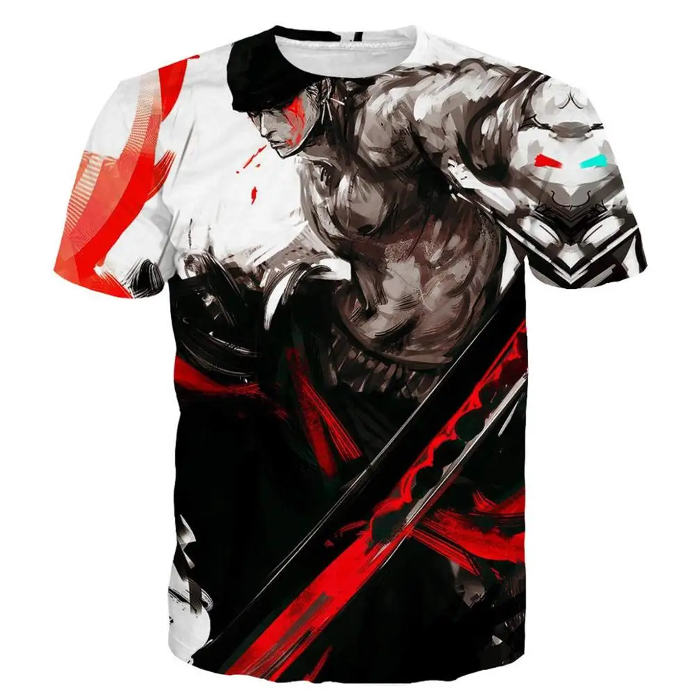 

Hot One Piece Anime Funny 3D Print Men T Shirt Women Tops Tee Zoro T-Shirt Man O-neck Short Sleeve Tshirts Harajuku Clothing