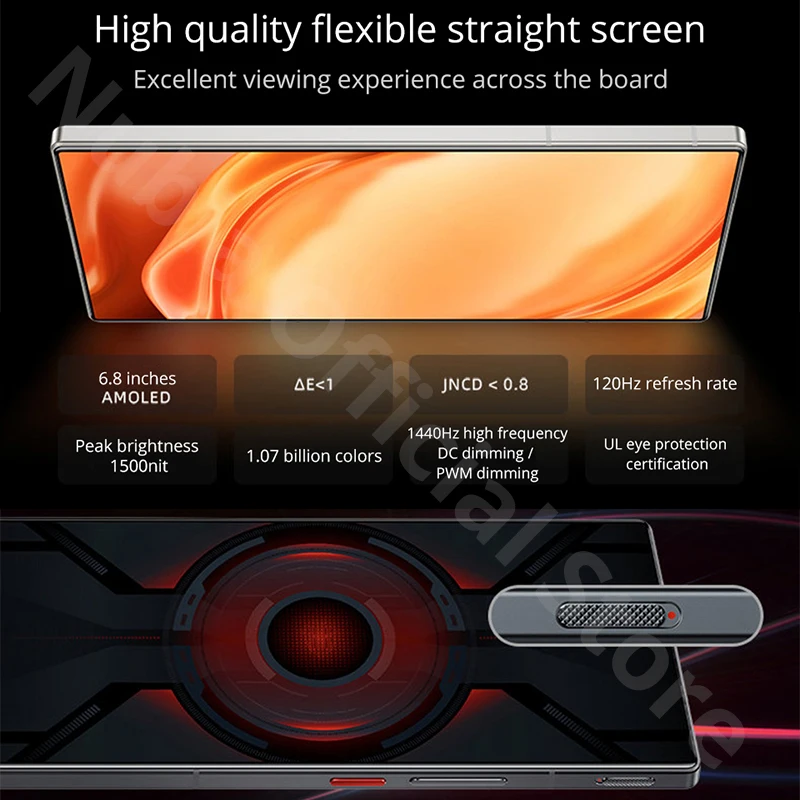 Nubia Z50 Ultra 5G SmartPhone 6.8 inch 144Hz AMOLED Screen Under screen camera Snapdragon 8 Gen 2 Octa Core 80W Fast Charge NFC