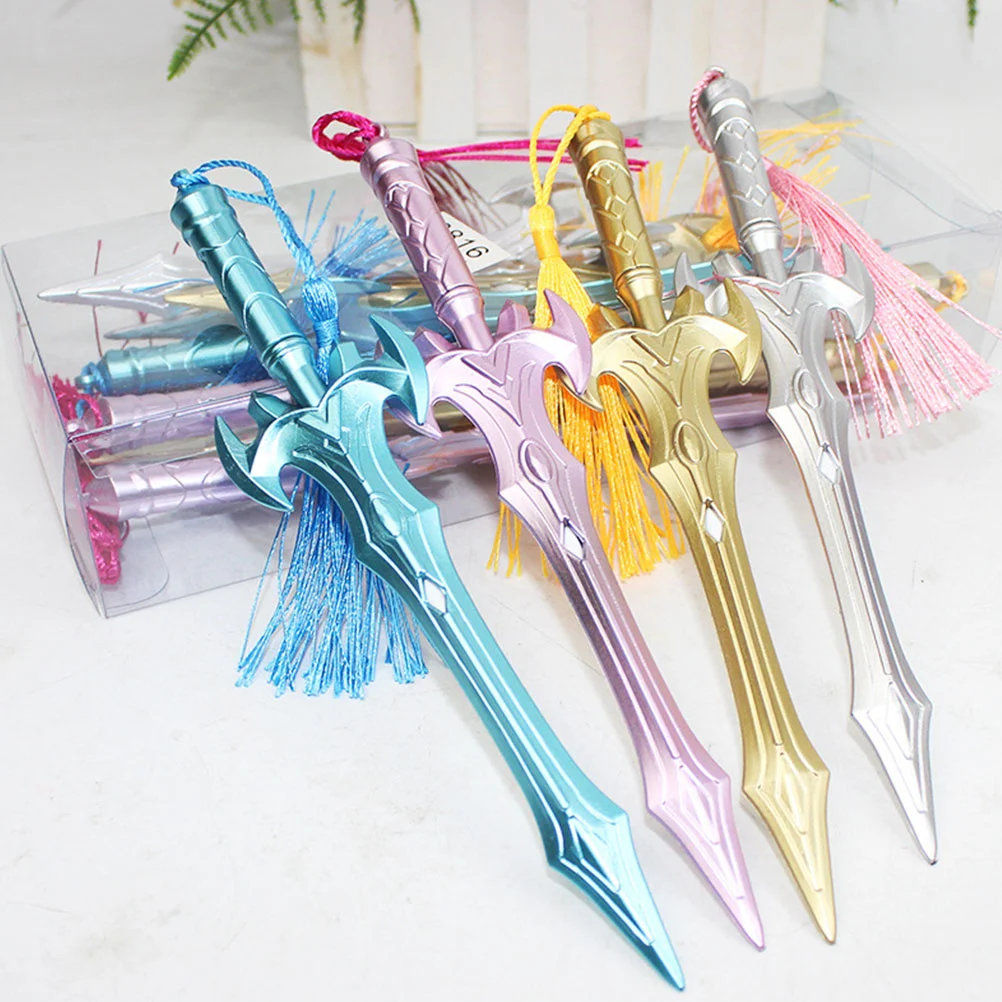

12 Pcs Gel Pen Tassel Pendant Cool Pens Students Stationery Plastic Book Gel Pen Fun Drawing Word