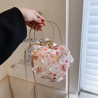 luxury clutch bag flower women shoulder chain handbag wedding bridal purse evening party fashion elegant diamond clutch xm14