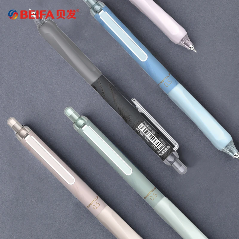 

New BEIFA Silent Press Gel Pens Anti-Fatigue 0.5MM Black Ink Refill Bullet boligrafos ручки Smooth Writing BUSINESS Office Stylo