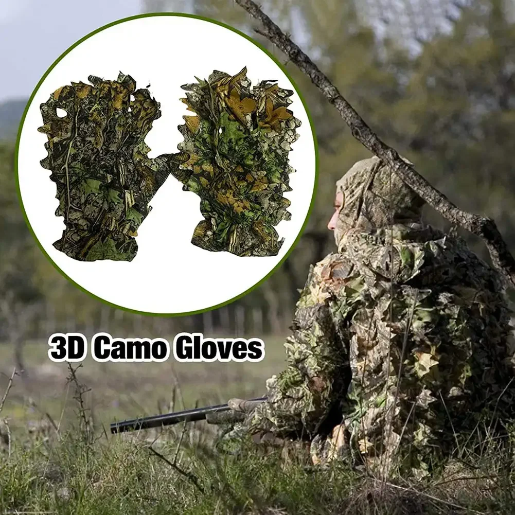 1 пара охотничьих перчаток Ghillie камуфляжный костюм перчатки бионические