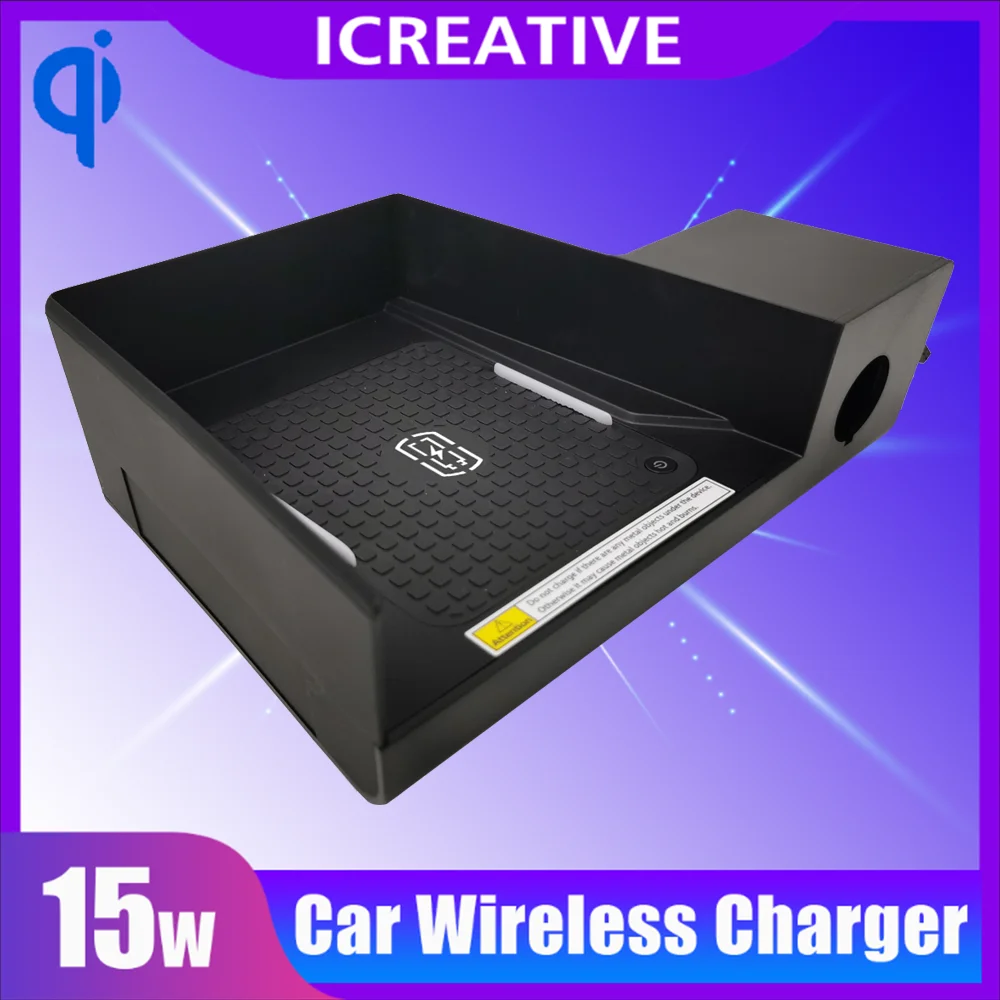

For Toyota Innova 2017-2020 RHD 15W Qi Fast Charging Car Vehicle Wireless Charger Pad Android Phone Iphone Holder Smart Plate