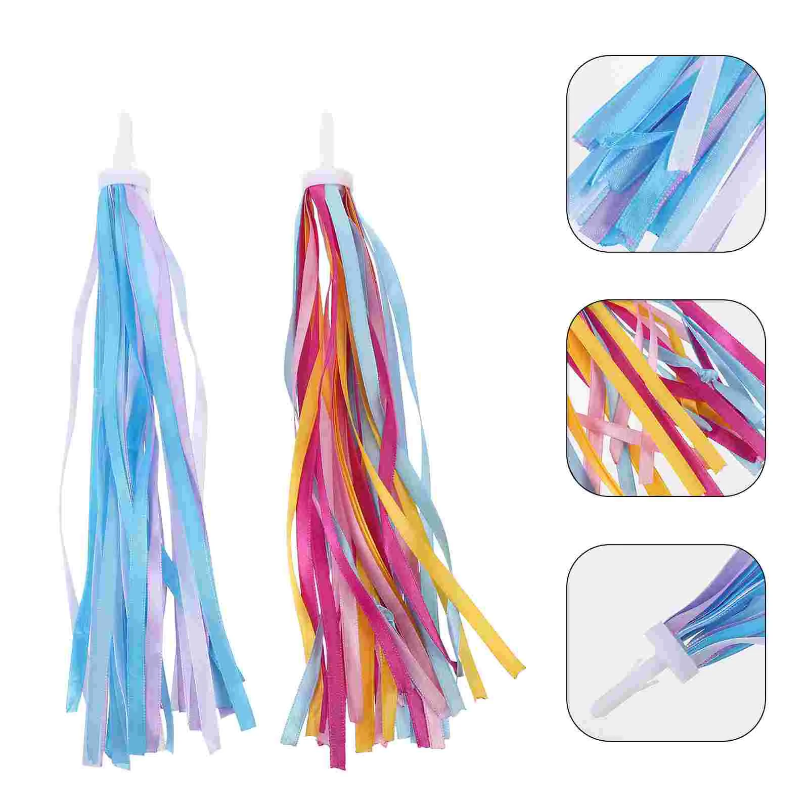 

Bike Ribbons Decorative Supplies Trike Handlebar Streamers Rainbow Tassels Scooter Accessories Kids Bicycle