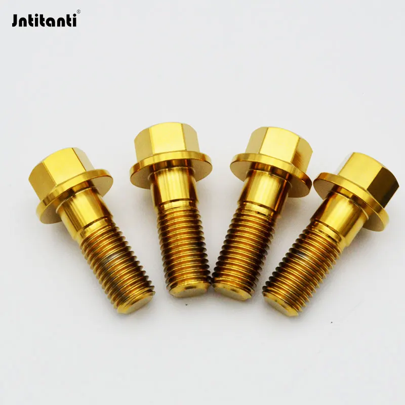 Jntitanti GR5 Винты с фланцевым болтом из титанового сплава M10 X 1 25x15 20 25 30 35 40 45 50 мм для