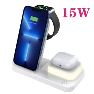 3 in 1 Macsafe Wireless Charging Station Charging DOCK For iPhone 13 12 11 Pro Max MINI X 8Plus Char in Pakistan