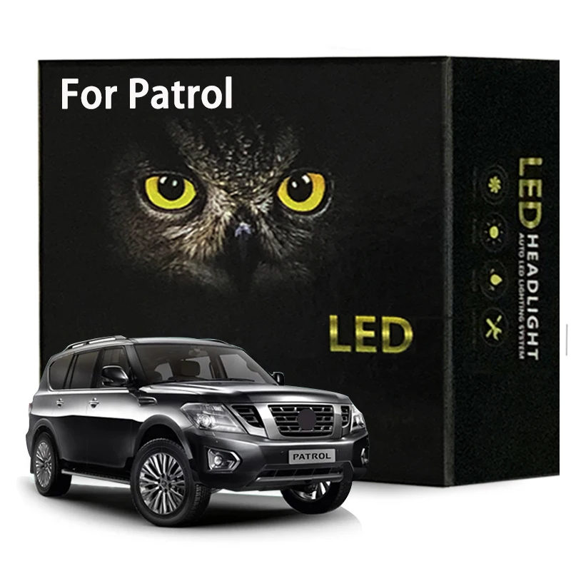 

For Nissan Patrol Y61 Y62 2000-2021 LED Interior Light Kit License Plate Light Led Bulbs Canbus