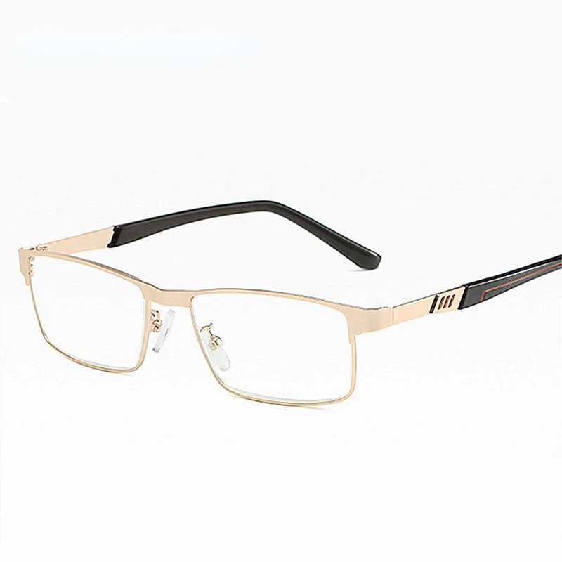 Очки для чтения мужские деловые металлическая полноразмерная оправа