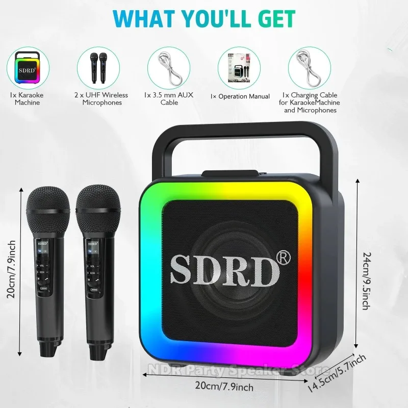Уличная портативная аудиосистема KTV для караоке SD516 Bluetooth-динамик с беспроводным