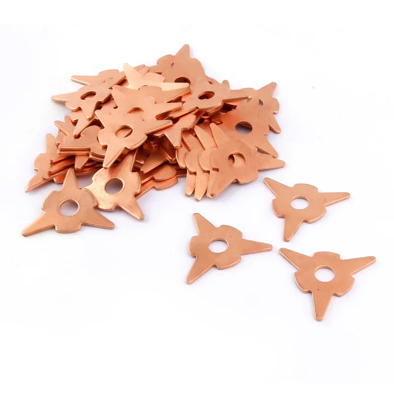 

100Pcs Triangle Type Copper Ring Welding Kit Accessories Dent Pulling Rings Hook Washer Pull Hammer Kit