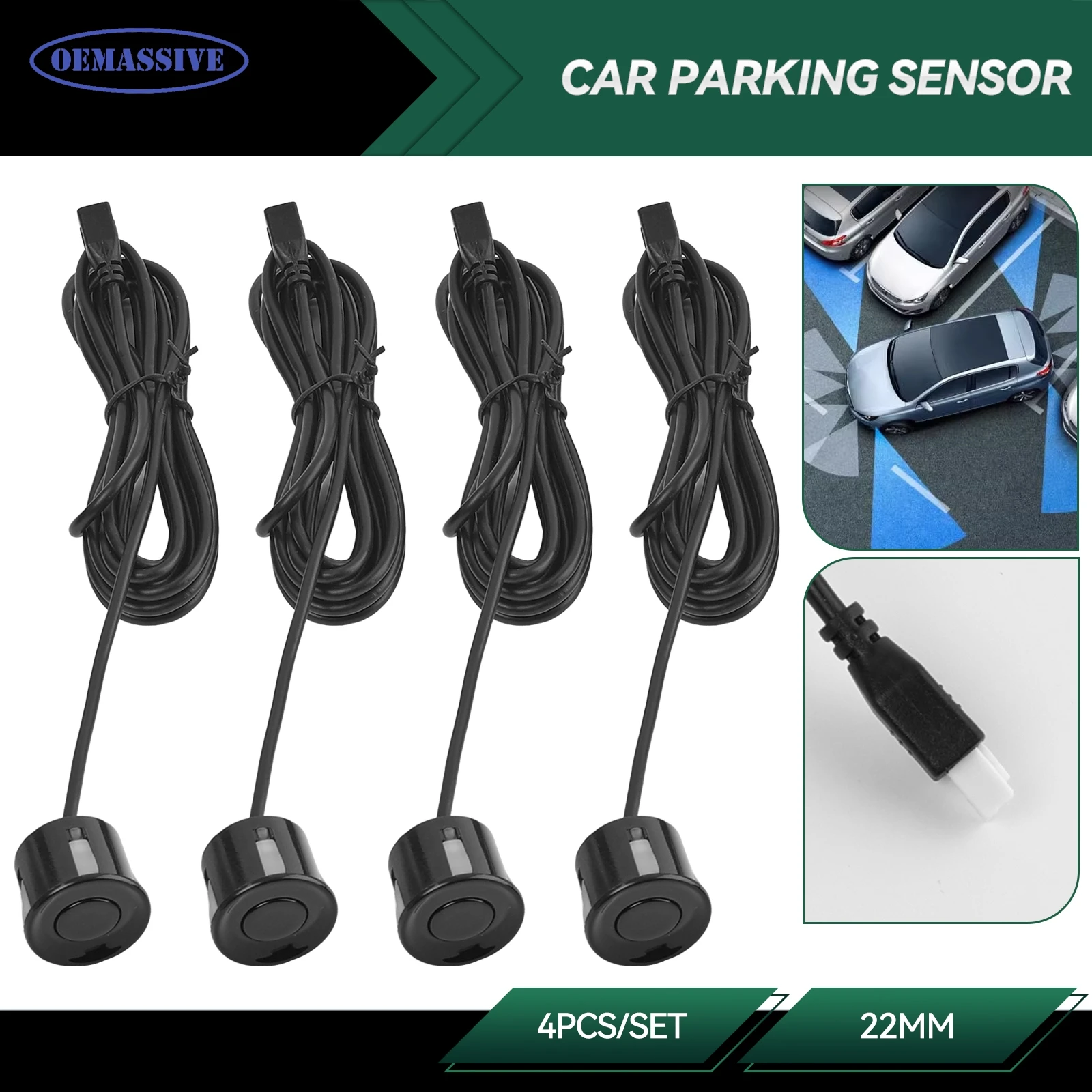 

Датчик парковки автомобиля, радар для парковки, 22 мм, с звуковым сигналом