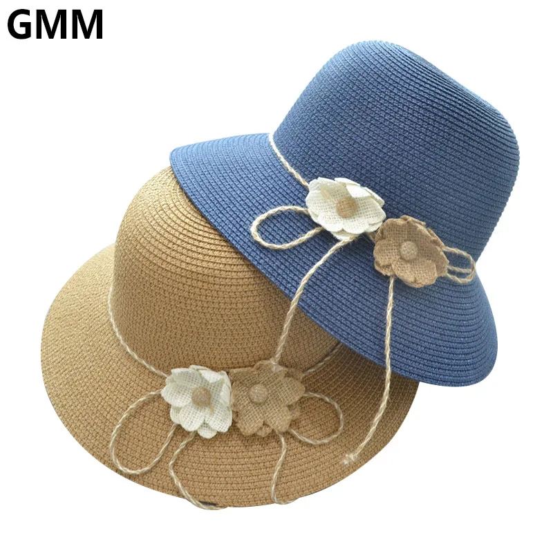 

Шляпа женская соломенная складная с широкими полями, панама с защитой от уф-лучей, пляжная панама с цветами, подарок для путешествий, лето
