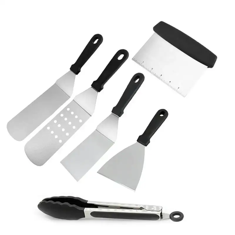 

Gorgeous 6 Pcs Grilling Accessories Set, Perfect Barbecue Tools Kit with Spatula, Scraper, Tongs, Cooking Utensils and Carrying