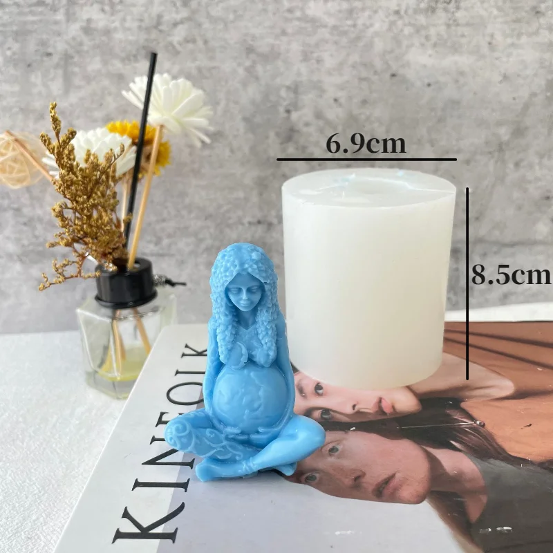 Западная историческая Статуэтка Gaia Мать Земли форма для свечей силиконовые