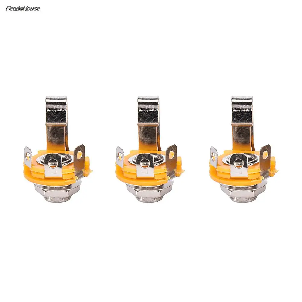 

10 Pcs/lot Nickel 6.35mm 1/4 Inch Mono TS Panel Chassis Mount Jack Audio Female Connector Solder