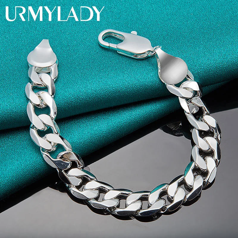 

Браслет-цепочка URMYLADY из серебра 925 пробы, 12 мм