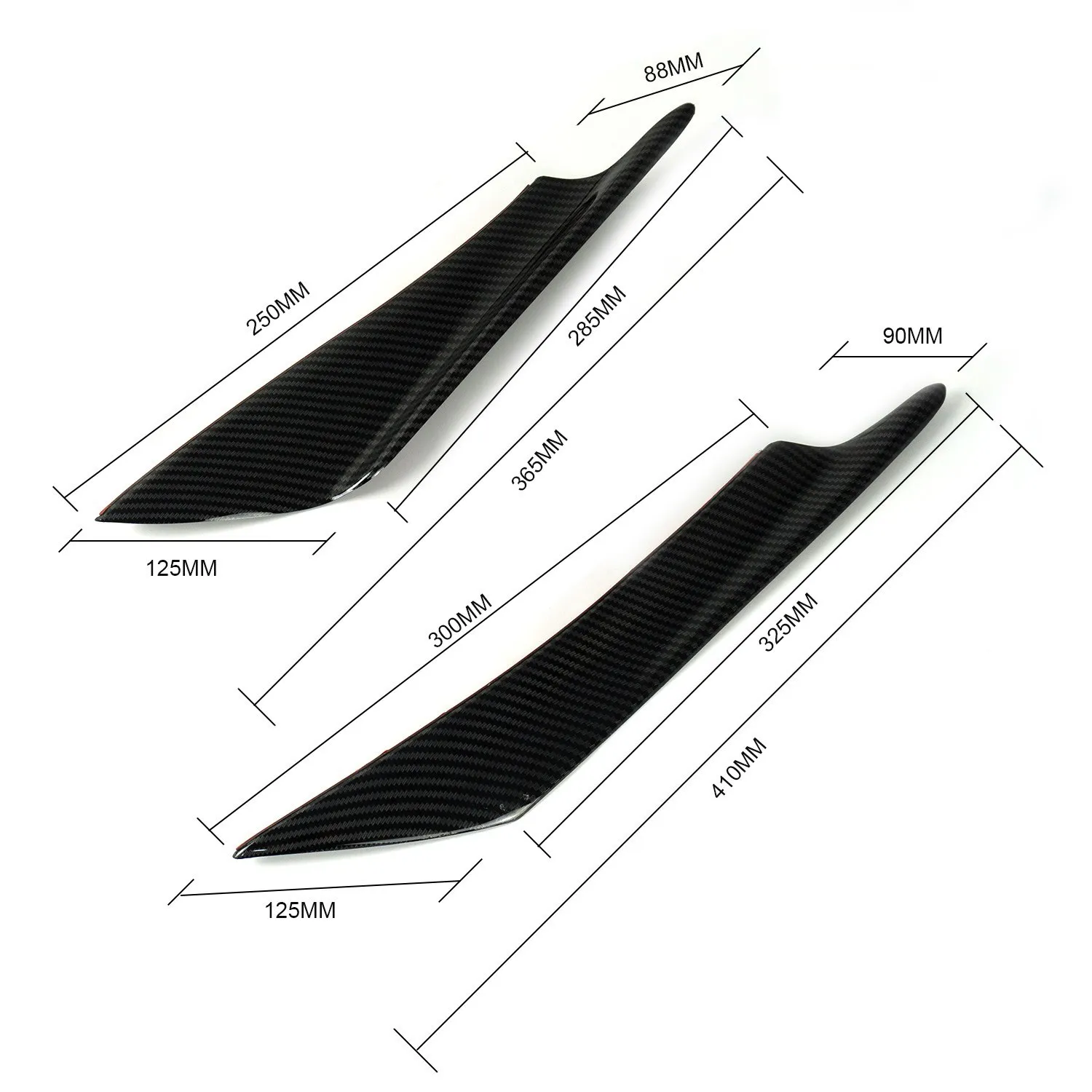 Спойлер Универсальный мотоциклетный крыло переднее дефлект воздуха комплект 4