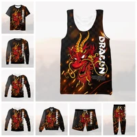 vitinea new 3d full print dragon fire dragon t shirtsweatshirtzip hoodiesthin jacketpants four seasons casual p36