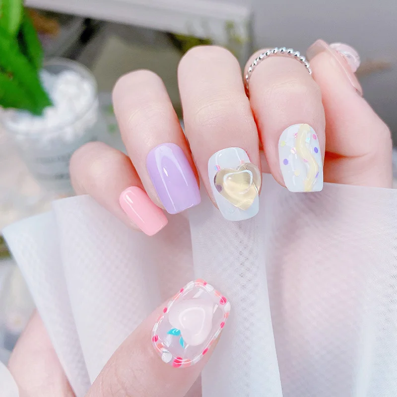 

15 шт./набор, разноцветные акриловые украшения для ногтей