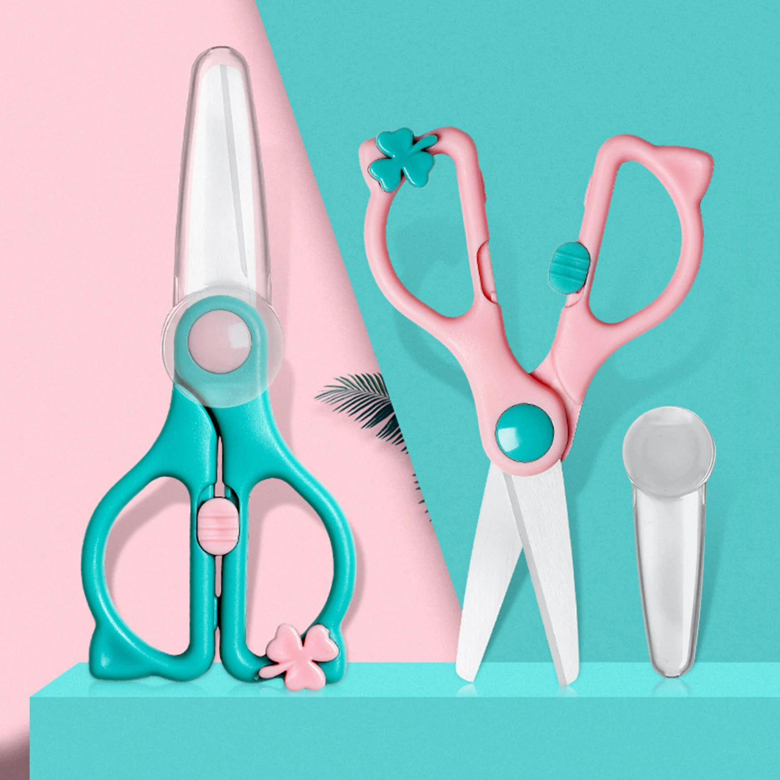 

Children Complementary Food Scissors Comfortable and Non-slip Handle Scissors for Outdoor BBQ Fish Meat PR Sale