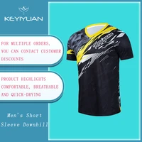 keyiyuan mens short sleeve motorcycle downhill jersey motocross t shirt riding bicycle clothes bike sportswear camiseta mtb