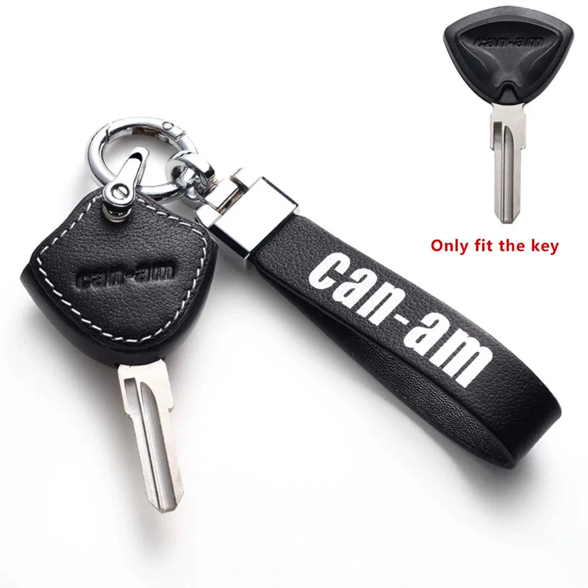 

Кожаный чехол для ключей для мотоцикла, чехол для ключей для мотоцикла Bombardier Can-Am Canam Can Am, защитный чехол, брелок, аксессуары