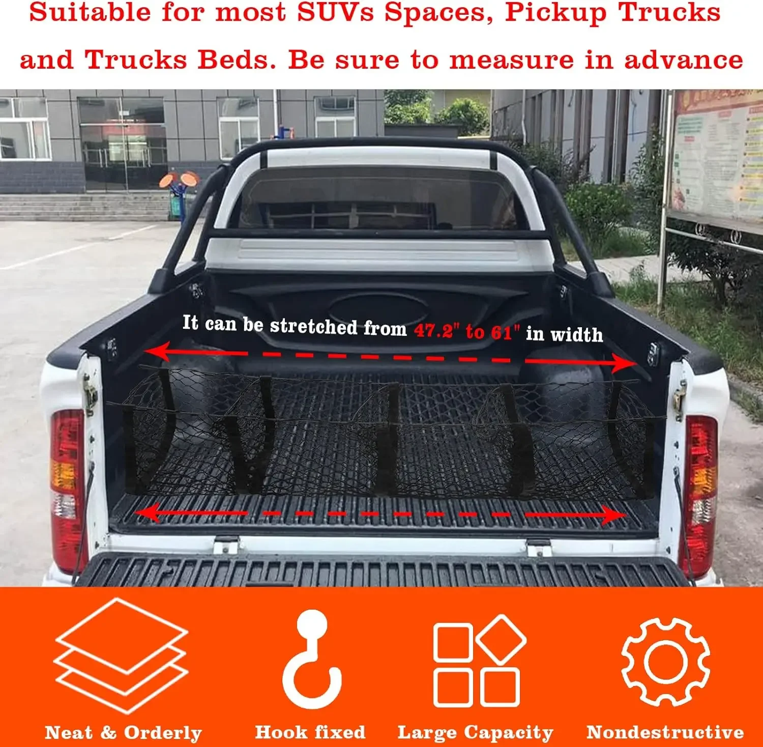 Для Ford Ranger T6 Wildtrak Raptor Everest T7 T8 T9 2026, сетка для багажника, органайзер для хранения багажа, сетка, автомобильные аксессуары (art.: 3920d40aa2b85) - 3920d40aa2b85