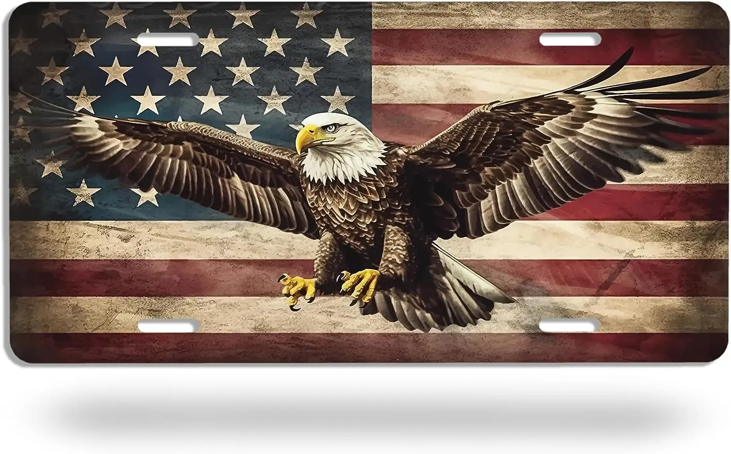 

Американский флаг, номерной знак с лысовым орлом, передние номерные знаки, Алюминиевый номерной знак Noverlty для мужчин и женщин, 6 × 12 дюймов