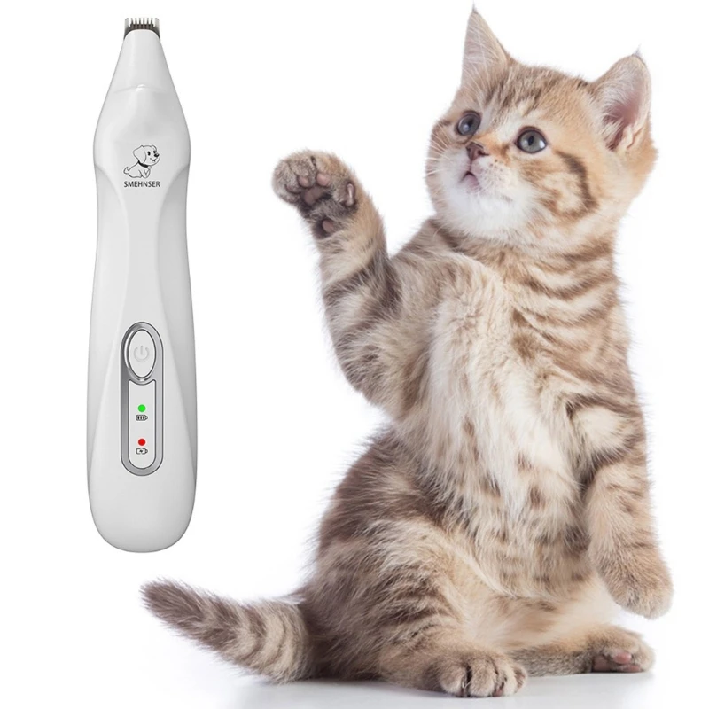 

Dog Clippers Electric Cordless Pet Paw Hair Trimmers LED Light USB Rechargeable