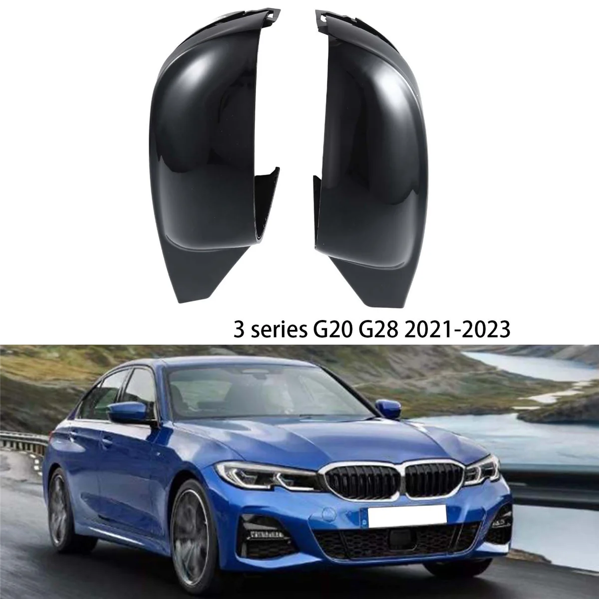 

Чехол для зеркала заднего вида с бульрогом, зеркальная КРЫШКА ДЛЯ BMW новой серии 3 G20 G28 2021-2023