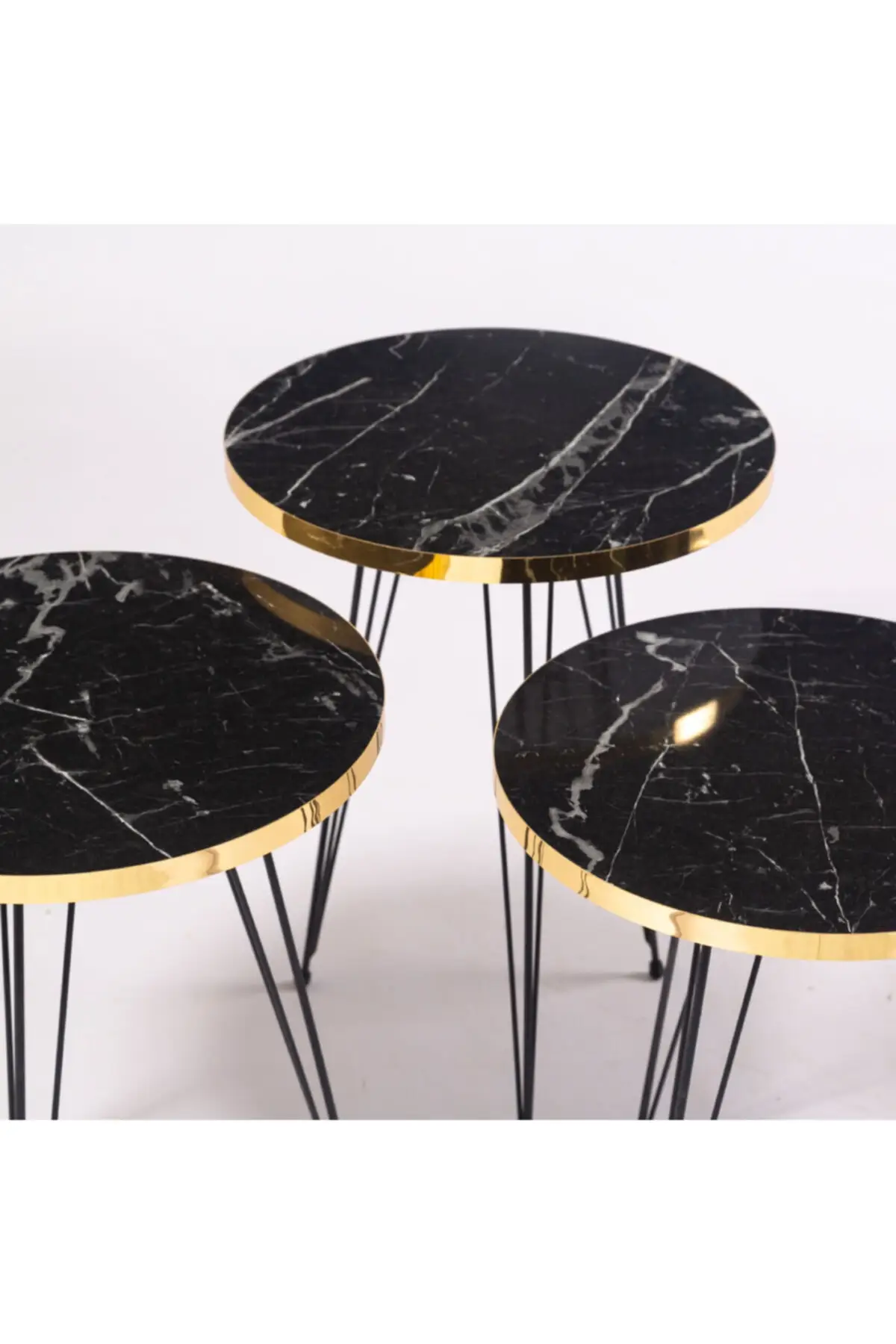 

Modern 3'l Zigon coffee table Gold Metal Toe Black Marble Luxury coffee tables table basse furniture living room table