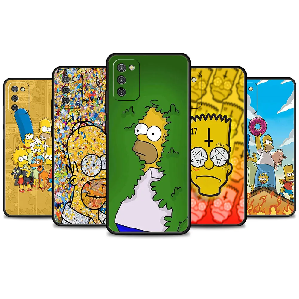 

Phone Case For Samsung Galaxy A51 A71 A12 A52 A32 A21s A02s A32 5G A31 A72 A03 A13 A22 A41 Cover Silicone Bumper Simp Son Anime