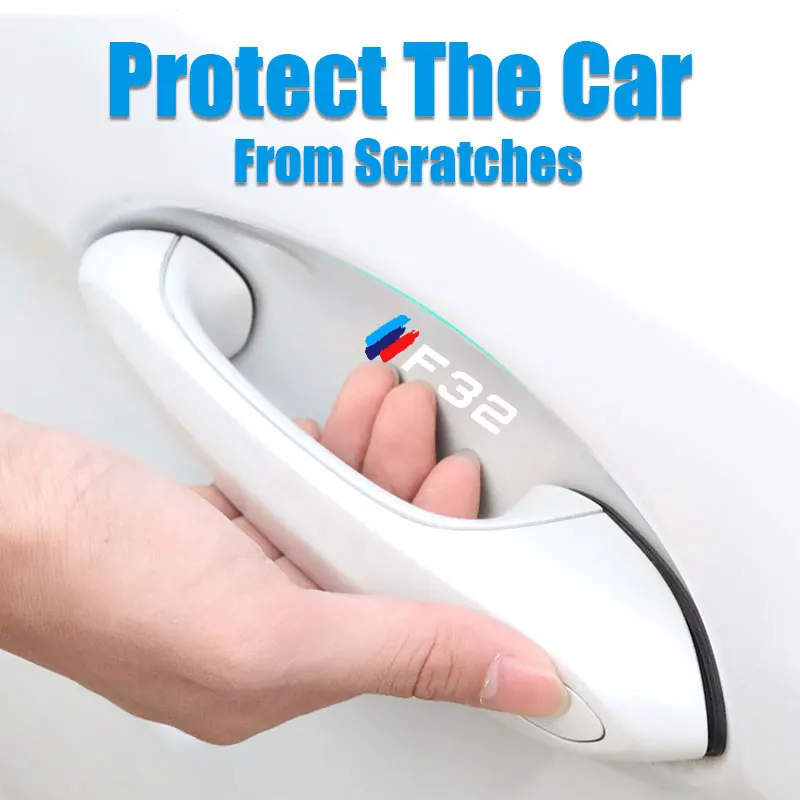 

8 шт., прозрачные наклейки на автомобильные ручки BMW F32 4