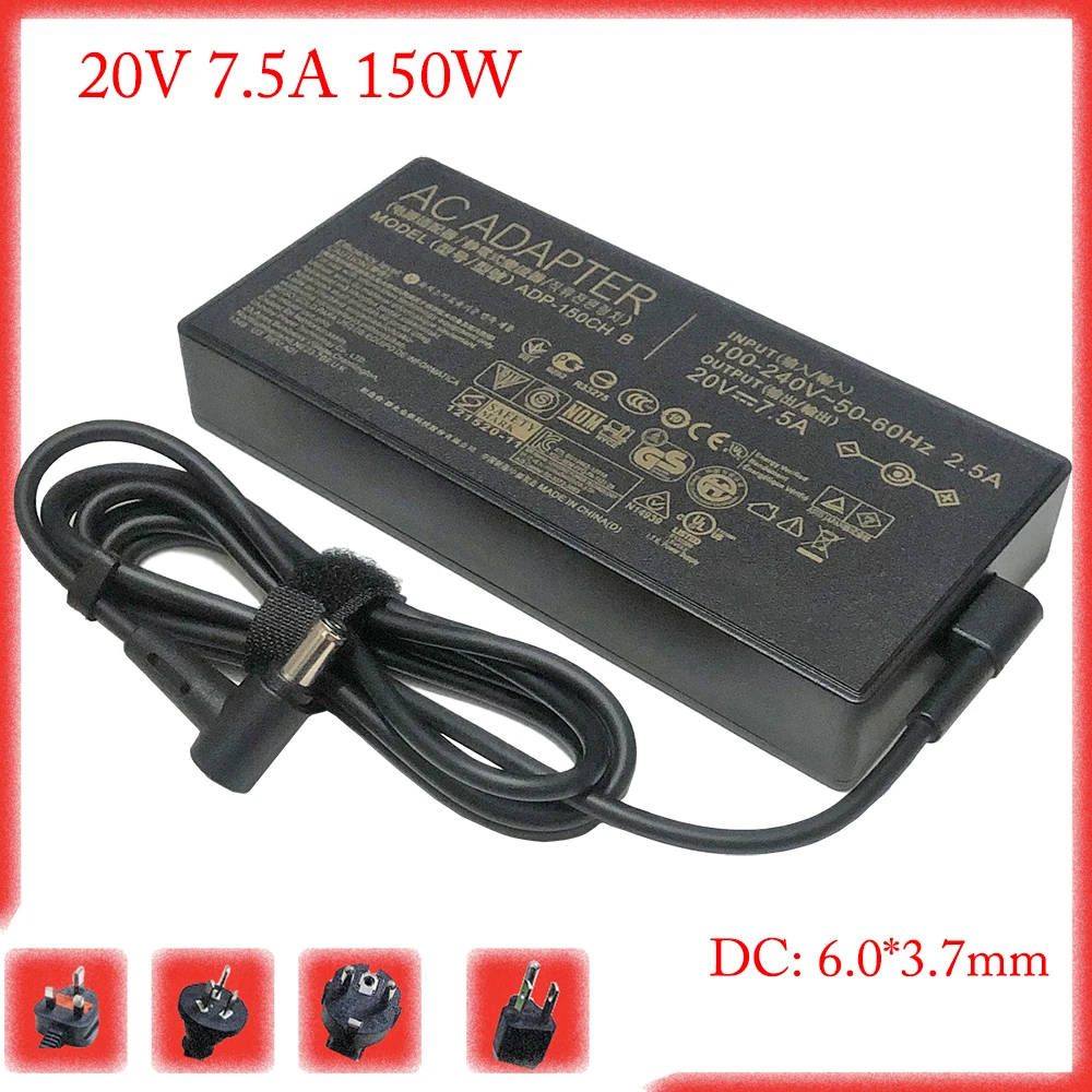 

150W 20V 7.5A 6.0x3.7mm ADP-150CH B Power Adapter For ASUS TUF Gaming FX705DT FX505D FX505DU FX505DT Laptop Charger