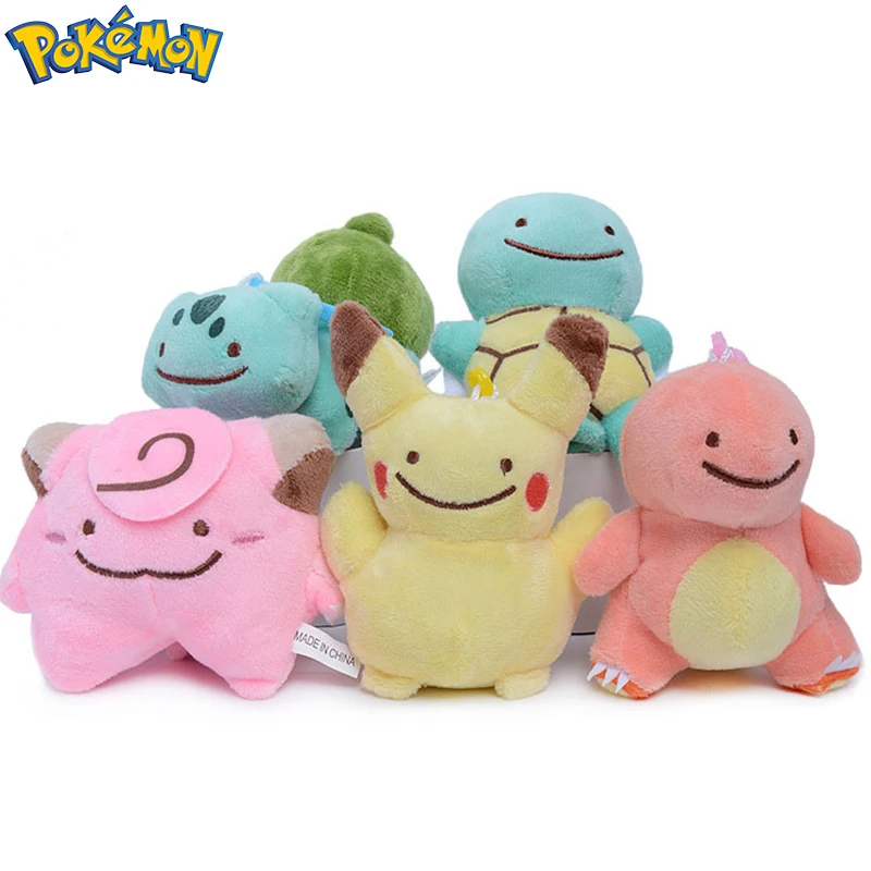 

5pcs/lot Pokemon Plush Keychain Anime Bikachu Squirtle Bulbasaur Charmander Plushie Toy Kawaii Stuffed Animals Pendant Doll Gift