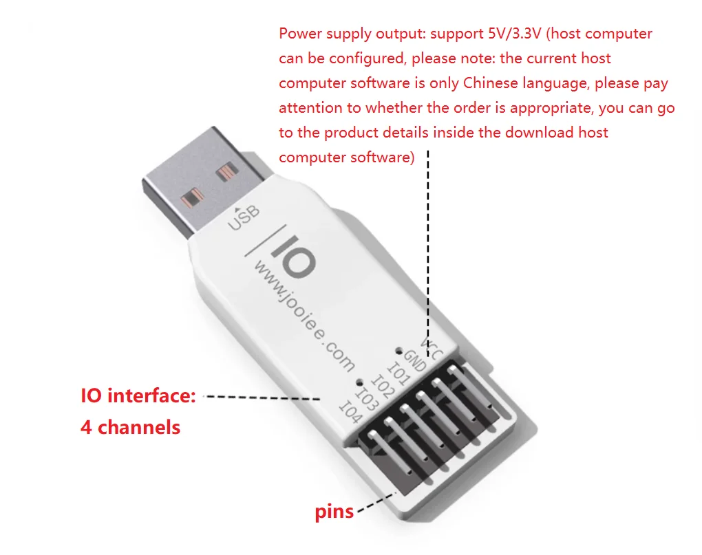 Отладчик USB на 4 канала ввода-вывода выход ШИМ/перехват АЦП/дифференциальный