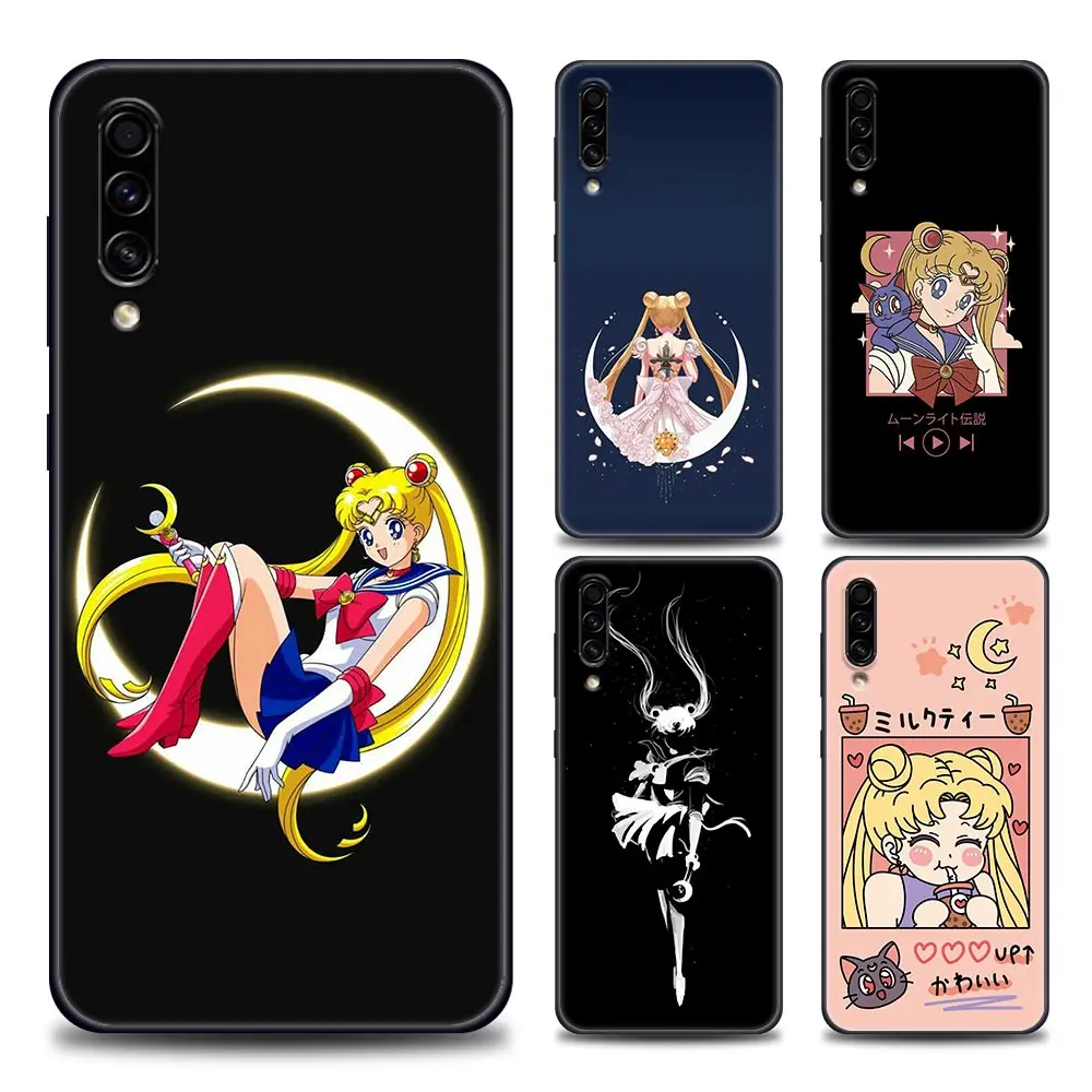 

Cute Anime Sailor Moon Phone Case for Samsung A10 e S A20 A30 A30s A40 A50 A60 A70 A80 A90 5G A7 A9 Case Soft TPU Cover BANDAI