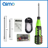aimo cordless electric screwdriver 3 6v power tool mini drill usb rechargeable lithium battery automatic and manual led diy